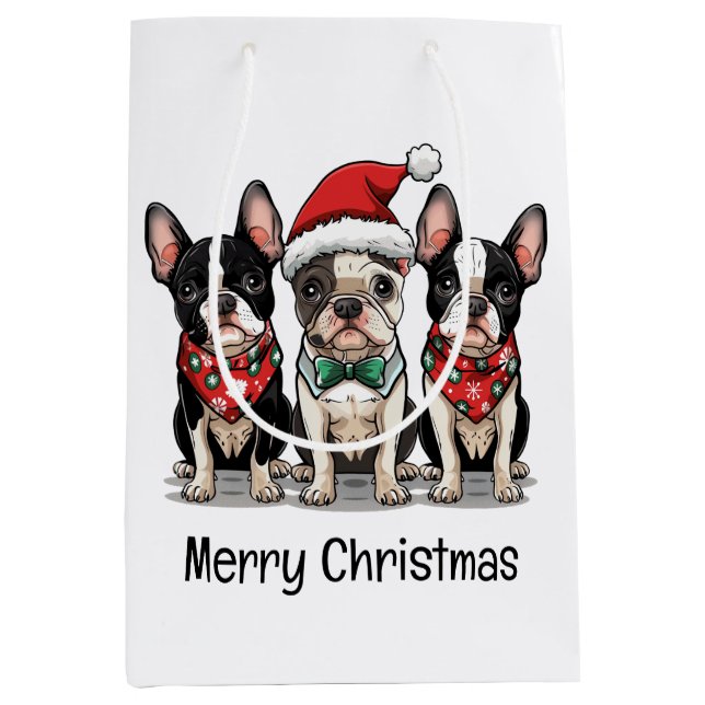 God jul Boston Terrier Hundar (Framsidan)