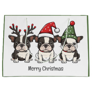 God jul Boston Terrier Hundar