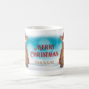 God jul Boston Terrier Santa Hat Hund älskare Kaffemugg