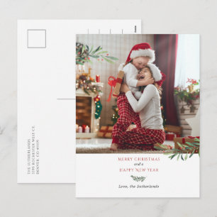 God jul botaniskt foto helg vykort