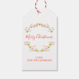 God jul botaniskt Helgdag Wandeann Kraft Presentetikett