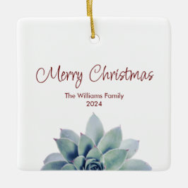 God jul botaniskt succulent julgransprydnad keramik
