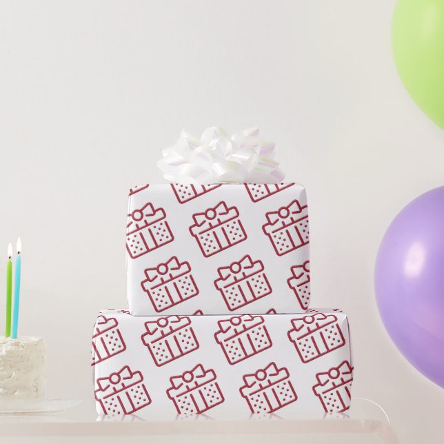 God jul, Bow Gift Mönster White Presentpapper (Festgåvor)