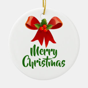 God jul Bow Retro Stil Julgransprydnad Keramik