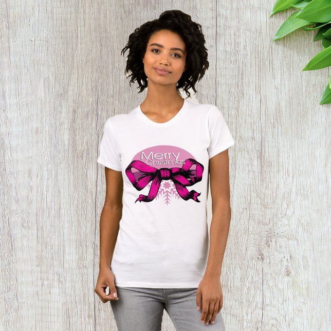 God jul Bow Womens T-Shirt (Skapare uppladdad)