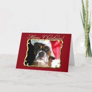 God jul Boxer hund-hälsningskort Helgkort