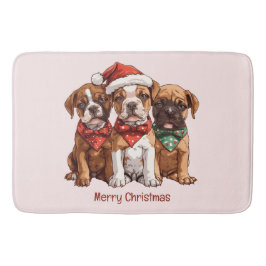 God jul Boxer Hundar Badrumsmatta