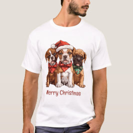 God jul Boxer Hundar T Shirt