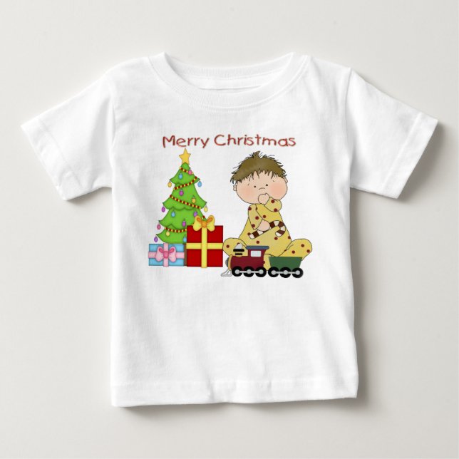 God jul Boy Infant Långärmad T-Shirt (Framsida)