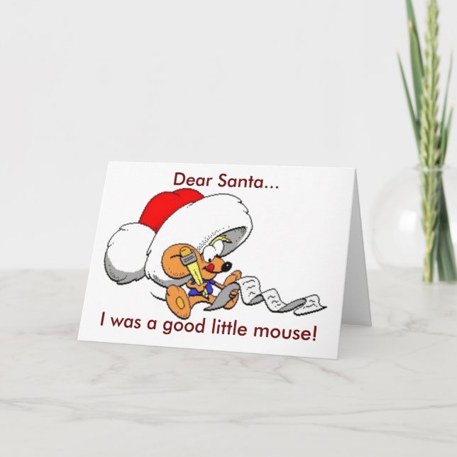 God jul, Bra Little Mouse Brev Helgkort (Framsida)