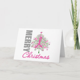 God jul Breast Cancer Pink Ribbon Utandning Helgkort
