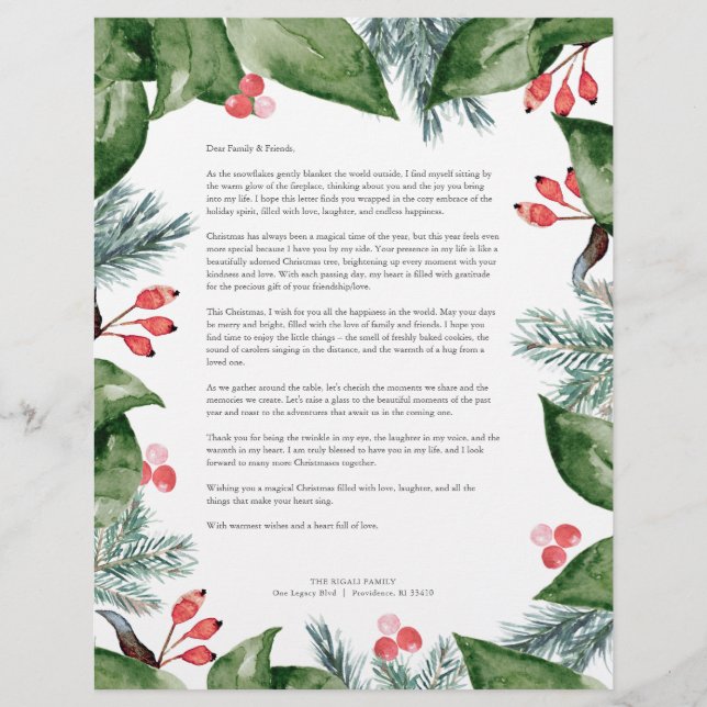 God jul Brev-mall Brevhuvud (Framsida)