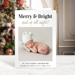 God jul, Bright Photo Helgdag Birth Meddelande