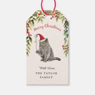God jul British Shorthair Cat Lovers Presentetikett