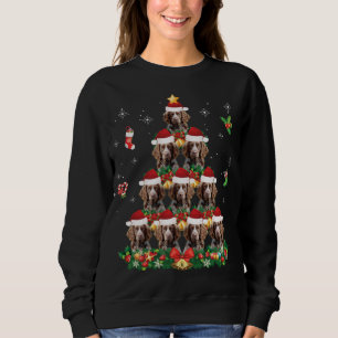 God jul Brittany Spain Hund Santa Träd Pa Pa T Shirt