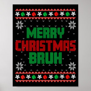 God Jul Bror Fula julen rolig tomte Mig Poster