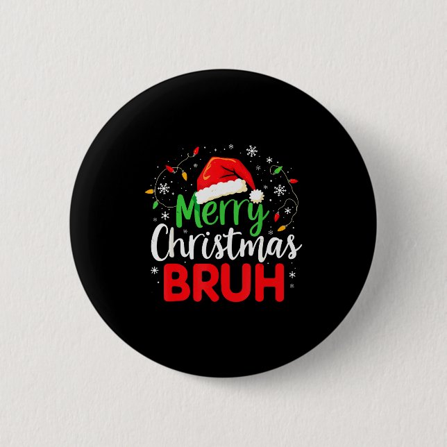 God Jul Bror Roligt Festlig Meme Stil  Knapp (Framsida)