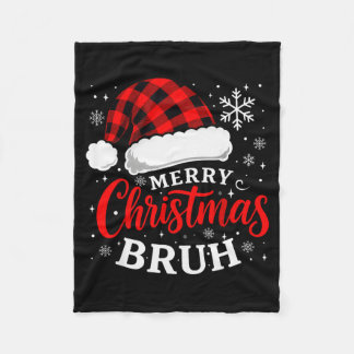 God Jul Bror Santa Claus Hatt Xmas Män Pojke Fleecefilt