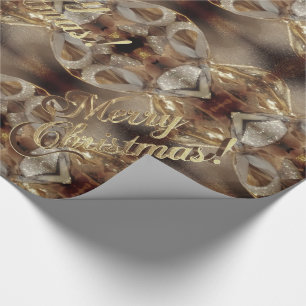 God jul Brown Guld Script Elegant Chic Presentpapper