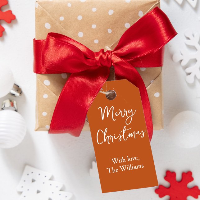 God jul Brown Presentetikett (Buy this simple yet beautiful brown gift tag now to add the perfect touch to your presents.)