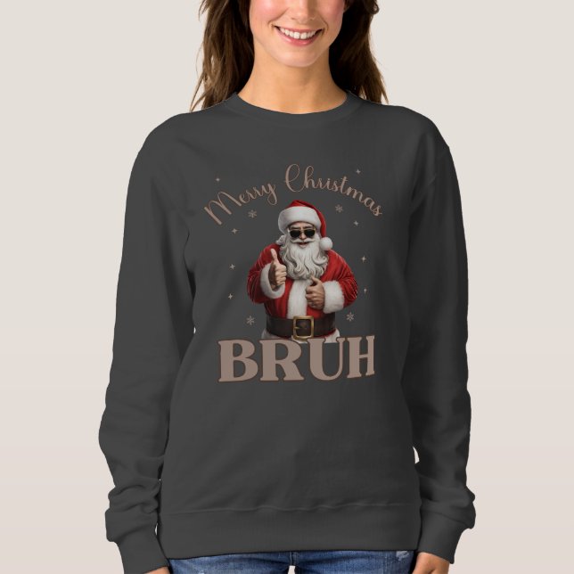 God jul BRUH Funny design T-Shirt (Framsida)