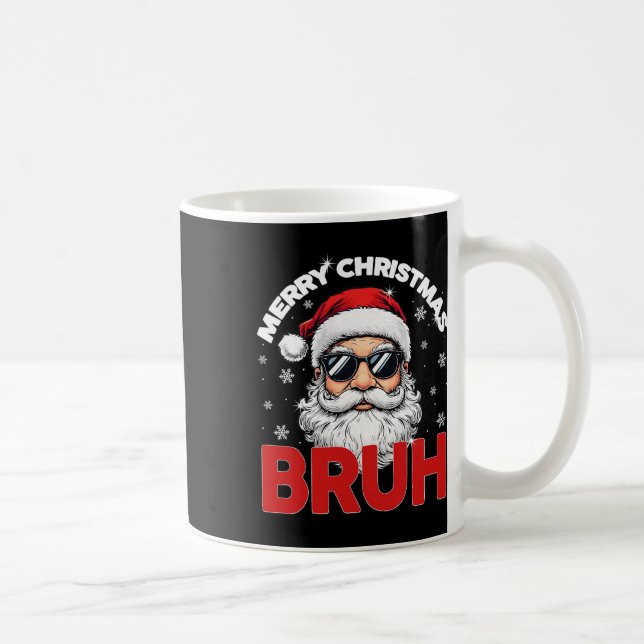 God jul Bruh Funny Jultomten Retro Manar W Kaffemugg (Höger)