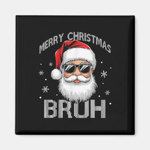 God jul Bruh Funny Jultomten Retro Manar W Magnet