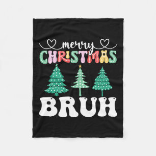 God jul Bruh Julafton Matching Family Funny Fleecefilt