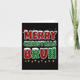 God jul Bruh Red Grönt Pput Julafton Ljus F Kort