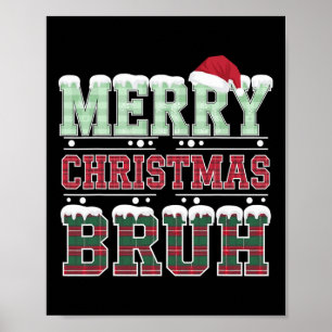 God jul Bruh Santa Julafton Family Matching Co Poster