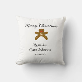 God jul bruna kakor lägger till namn med kärlek h kudde