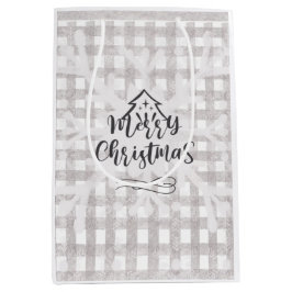 God jul Buffalo Check Gift-väska