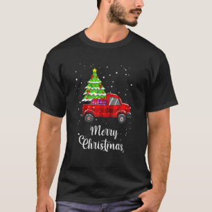 God jul Buffalo Lastbil Träd Red Play Manar W T Shirt