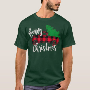 God jul Buffalo Lastbil Träd Red Play Manar W T Shirt