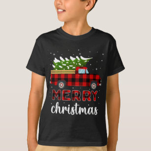 God jul Buffalo Lastbil Träd Red Play T Shirt