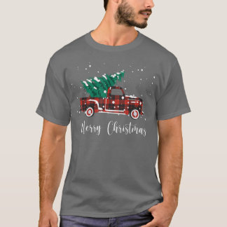 God jul Buffalo Lastbil Träd Red Play T Shirt