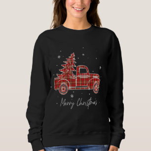 God jul Buffalo Lastbil Träd Rött plagt för M T Shirt
