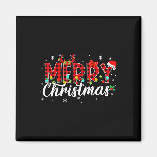 God jul Buffalo Play Red Santa Family Mat Magnet