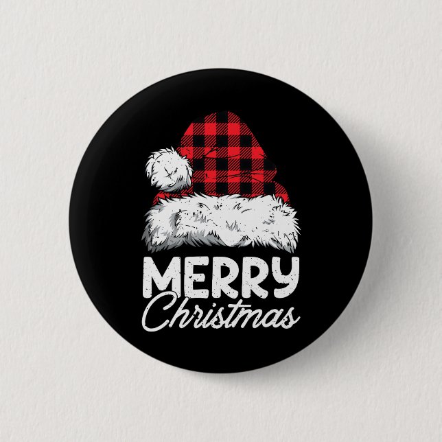 God jul Buffalo Play Red Santa Hat Julafton P Knapp (Framsida)