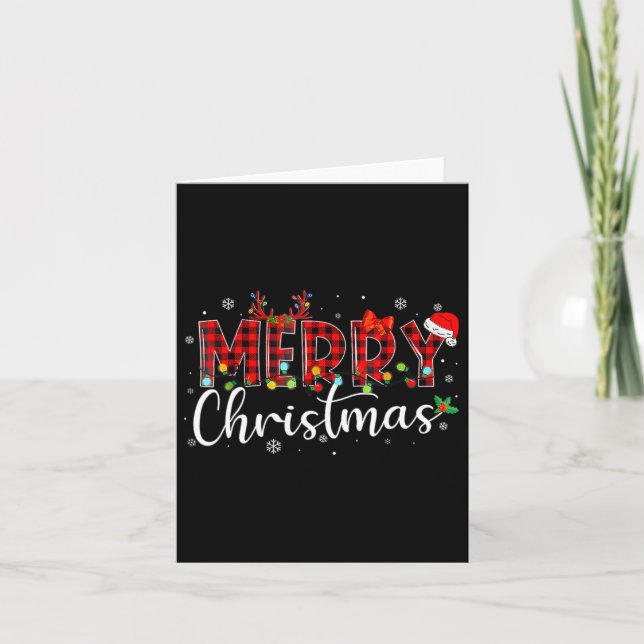 God jul Buffalo Play Red Santa Hat Julafton P Kort (Framsida)
