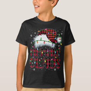 God jul Buffalo Play Red Santa Hat Memaw T Shirt