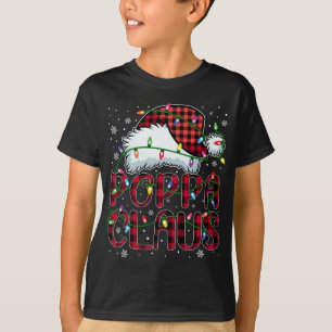 God jul Buffalo Play Red Santa Hat Poppa T Shirt