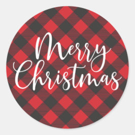 God jul Buffalo Play Runt Klistermärke