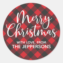 God jul Buffalo Play Runt Klistermärke