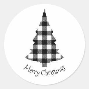 God jul Buffalo Play Rustic-julen Runt Klistermärke