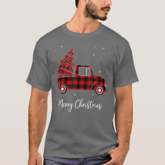God jul Buffalo Red Play Lastbil Träd för M T Shirt