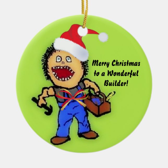 God jul Builder Julgransprydnad Keramik (Framsidan)