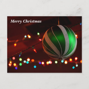 God jul Bulb-dekorationer Helg Vykort