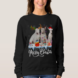 God Jul Bull Terrier Hund Jultomte Ljus Ren Hatt T Shirt