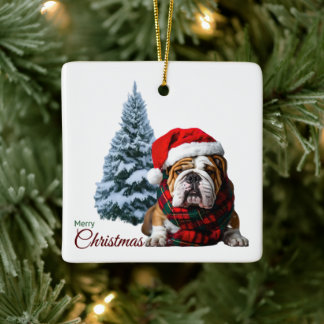 God jul Bulldog Julgransprydnad Keramik